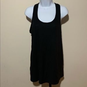 Black Racerback Tank  - Large